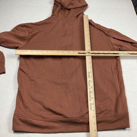 Lou & Grey Womens Fleece Hoodie Pink Soft Knit Full Zip Oversized Jacket SMALL - Picture 7 of 11